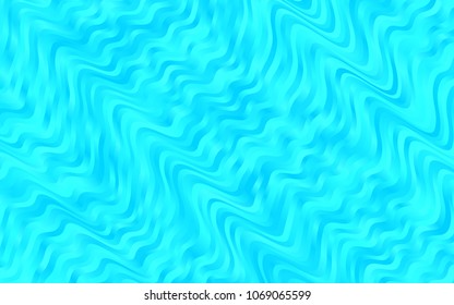 Light BLUE vector template with abstract lines. Colorful illustration in abstract marble style with gradient. The best blurred design for your business.
