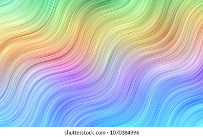 Light BLUE vector template with abstract lines. Modern gradient abstract illustration with bandy lines. New composition for your brand book.
