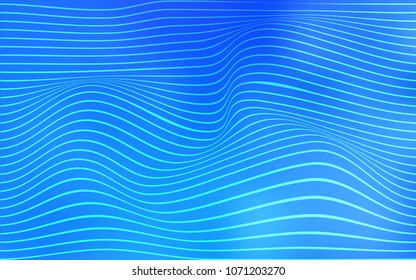 Light BLUE vector template with abstract ribbons. Colorful illustration in abstract cranked style with gradient. The best blurred design for your business.