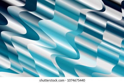 Light BLUE vector template with abstract lines. Creative illustration in halftone marble style with gradient. The elegant pattern for brand book.