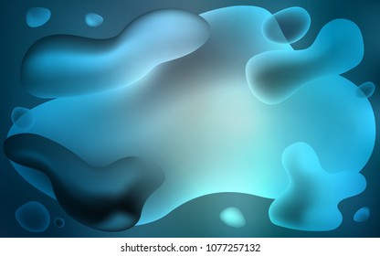 Light BLUE vector template with abstract circles. Shining illustration, which consist of blurred lines, circles. A new texture for your  ad, booklets, leaflets.