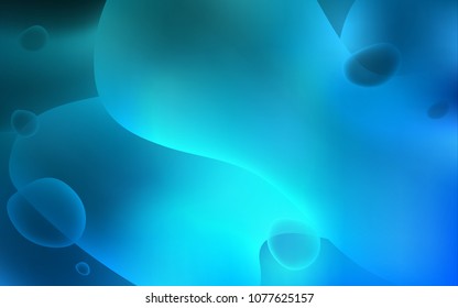 Light BLUE vector template with abstract circles. Geometric illustration in memphis style with gradient.  The elegant pattern for brand book.