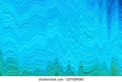 Light BLUE vector template with abstract lines. Shining crooked illustration in marble style. Marble style for your business design.