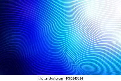 Light BLUE vector template with abstract lines. A vague circumflex abstract illustration with gradient. Pattern for your business design.