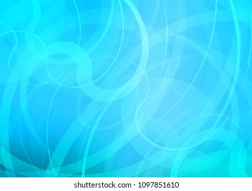 Light BLUE vector template with abstract lines. A completely new color illustration in marble style. The template for cell phone backgrounds.