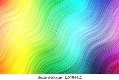Light BLUE vector template with abstract lines. Modern gradient abstract illustration with bandy lines. A completely new template for your business design.