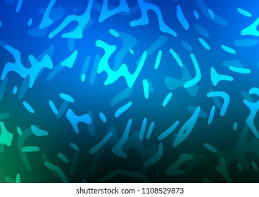 Light BLUE vector template with abstract lines. Creative geometric illustration in marble style with gradient. The best blurred design for your business.