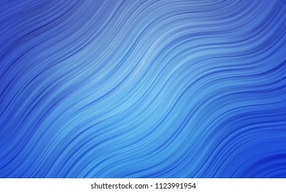 Light BLUE vector template with abstract circles. Glitter abstract illustration with wry lines. The elegant pattern for brand book.