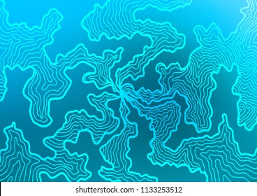 Light BLUE vector template with abstract lines. Shining crooked illustration in marble style. New composition for your brand book.