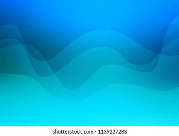Light BLUE vector template with abstract lines. Modern gradient abstract illustration with bandy lines. Brand new design for your ads, poster, banner.