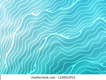 Light BLUE vector template with abstract lines. Creative geometric illustration in marble style with gradient. The elegant pattern for brand book.