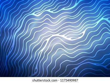 Light BLUE vector template with abstract lines. Creative illustration in halftone marble style with gradient. Marble style for your business design.