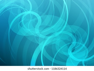 Light BLUE vector template with abstract lines. An elegant bright illustration with gradient. Brand new design for your ads, poster, banner.