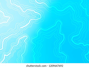 Light BLUE vector template with abstract lines. A completely new color illustration in marble style. Textured wave pattern for backgrounds.