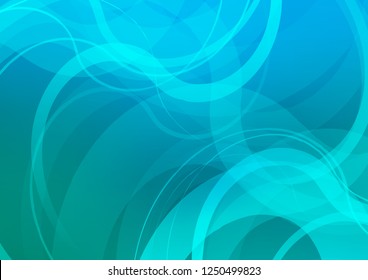 Light BLUE vector template with abstract lines. Creative illustration in halftone marble style with gradient. The elegant pattern for brand book.