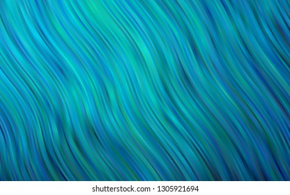 Light BLUE vector template with abstract lines. A vague circumflex abstract illustration with gradient. A completely new template for your business design.