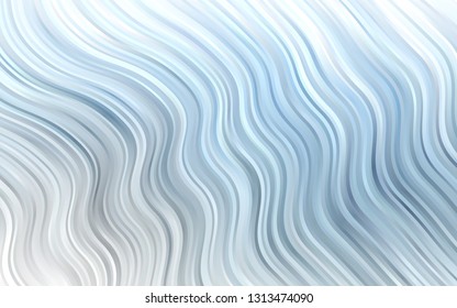 Light BLUE vector template with abstract lines. Shining illustration, which consist of blurred lines, circles. Marble style for your business design.