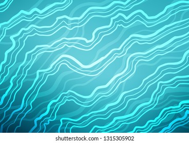 Light BLUE vector template with abstract lines. Shining crooked illustration in marble style. Marble style for your business design.