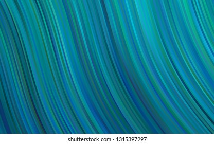 Light BLUE vector template with abstract lines. Modern gradient abstract illustration with bandy lines. Marble style for your business design.