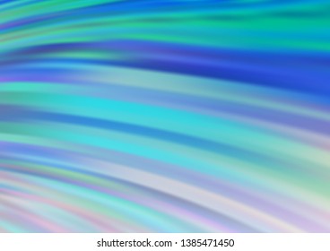 Light BLUE vector template with abstract lines. Shining crooked illustration in marble style. A completely new template for your business design.