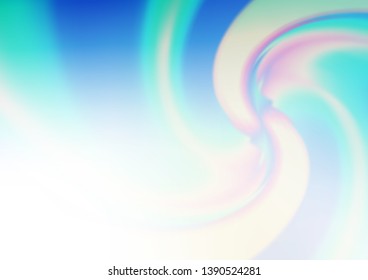 Light BLUE vector template with abstract lines. A vague circumflex abstract illustration with gradient. Brand new design for your ads, poster, banner.