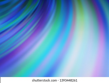 Light BLUE vector template with abstract lines. Colorful illustration in abstract marble style with gradient. A completely new template for your business design.