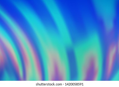 Light BLUE vector template with abstract lines. Colorful illustration in abstract marble style with gradient. A new texture for your  ad, booklets, leaflets.