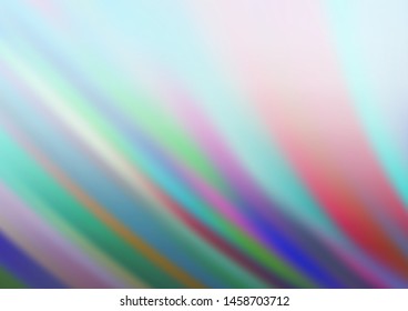 Light BLUE vector template with abstract lines. Shining illustration, which consist of blurred lines, circles. Marble design for your web site.