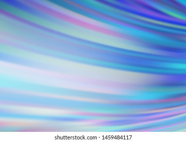 Light BLUE vector template with abstract lines. A sample with blurred bubble shapes. A completely new template for your business design.
