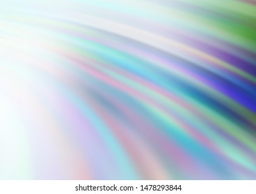 Light BLUE vector template with abstract lines. Brand new colored illustration in marble style with gradient. Brand new design for your ads, poster, banner.