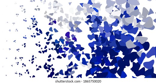 Light blue vector template with abstract forms. Colorful abstract forms with gradient in simple style. Simple illustration for your web site.