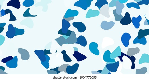 Light blue vector template with abstract forms. Colorful abstract forms with gradient in simple style. Modern design for your ads.