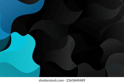 Light BLUE vector template with abstract lines. Blurred geometric sample with gradient bubbles.  Marble style for your business design.