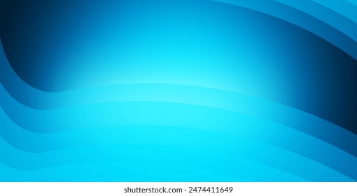 Light BLUE vector template with abstract lines. Shining illustration, which consist of blurred lines, circles. The elegant pattern for brand book.