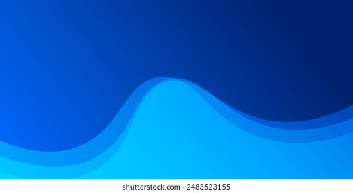 Light BLUE vector template with abstract lines. Shining illustration, which consist of blurred lines, circles. The elegant pattern for brand book.