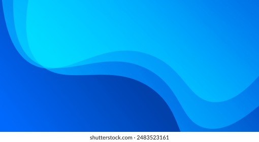 Light BLUE vector template with abstract lines. Shining illustration, which consist of blurred lines, circles. The elegant pattern for brand book.