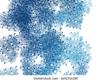 Light BLUE vector template with artificial intelligence structure. Shining illustration with AI shapes on abstract template. Design for depiction of cyber innovations.