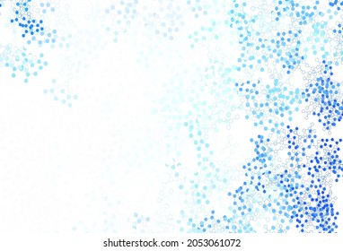 Light BLUE vector template with artificial intelligence structure. Colored AI structure with gradient lines and dots. Smart design for promotion of bid data.