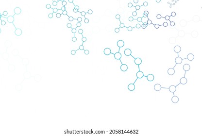 Light BLUE vector template with artificial intelligence structure. Shining illustration with AI shapes on abstract template. Smart design for promotion of bid data.