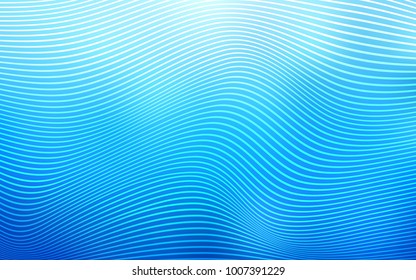 Light BLUE vector template with bent ribbons. Shining crooked illustration of lines in a brand-new style. The elegant pattern of a brand book.