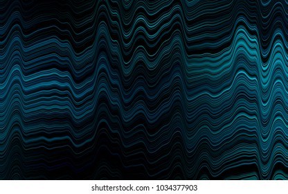 Light BLUE vector template with bent lines. Colorful abstract illustration with gradient lines. A completely new template for your business design.