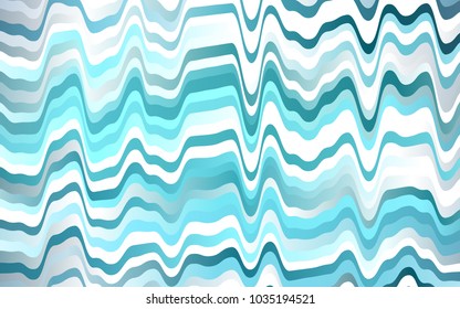 Light BLUE vector template with bent lines. Creative illustration in halftone marble style with gradient. The template for cell phone backgrounds.
