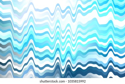 Light BLUE vector template with bent lines. Shining crooked illustration in marble style. The template for cell phone backgrounds.