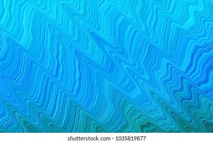 Light BLUE vector template with bent ribbons. A completely new color illustration in marble style. The template for cell phone backgrounds.