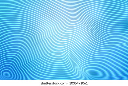 Light BLUE vector template with bent lines. A completely new color illustration in a vague style. Brand-new design for your ads, poster, banner.