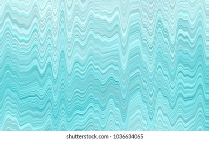 Light BLUE vector template with bent lines. Shining crooked illustration in marble style. The elegant pattern for brand book.