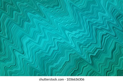 Light BLUE vector template with bent lines. A vague circumflex abstract illustration with gradient. Brand-new design for your ads, poster, banner.