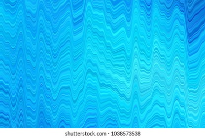 Light BLUE vector template with bent ribbons. Glitter abstract illustration with wry lines. The elegant pattern for brand book.