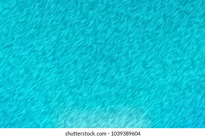 Light BLUE vector template with bent ribbons. Shining illustration, which consist of blurred lines, circles. New composition for your brand book.