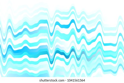 Light BLUE vector template with bent ribbons. A vague circumflex abstract illustration with gradient. The template for cell phone backgrounds.
